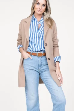 Online STUDIO AR Wool Mix Blazer Jacket Moya | Camel... | | Little Soho