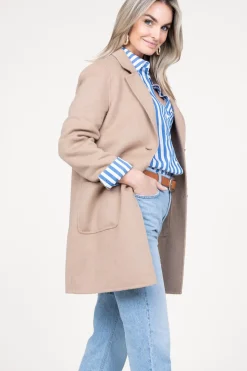 Online STUDIO AR Wool Mix Blazer Jacket Moya | Camel... | | Little Soho