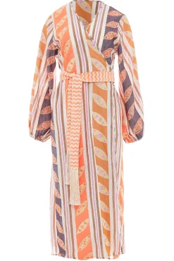 Flash Sale Devotion Woven Wrap Dress Thetis | Orange... | | Little Soho